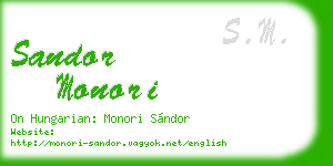 sandor monori business card